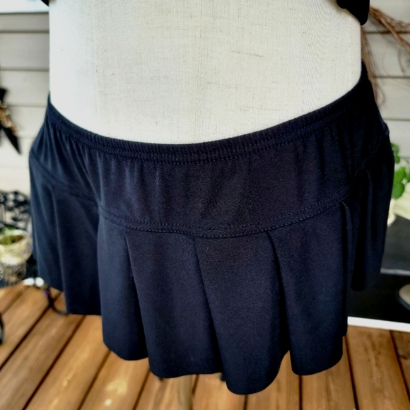 BALTEX ♡ Gorgeous Black 2pc Tankini Top 'n Pleated Fanned Out Skirtini Bottoms 8 - Picture 8 of 16